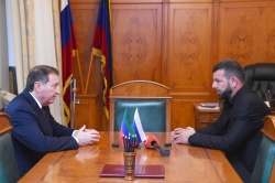 Заур Аскендеров встретился с депутатом-участником СВО Расимом Гаджиагаевым и передал привет от Владимира Путина